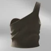 بلوزة صوف تريكو نسائية بلا أكمام