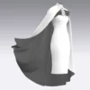 فستان أصفر مع وشاح
