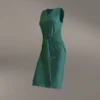 فستان مخمل ستريتش بربطة حزام