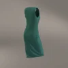 فستان مخمل ستريتش بربطة حزام