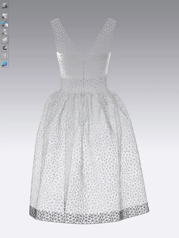 فستان أورجانزا رمادي