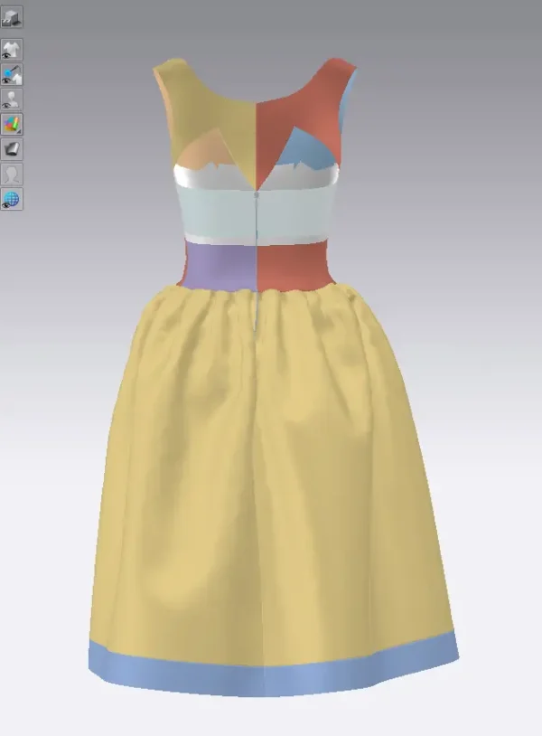 فستان أورجانزا رمادي