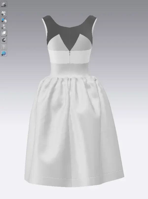 فستان أورجانزا رمادي