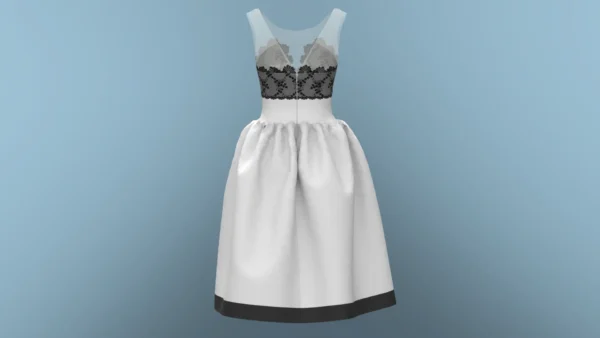 فستان أورجانزا رمادي