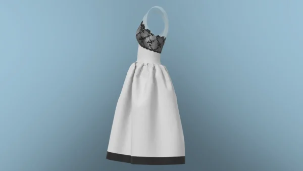 فستان أورجانزا رمادي