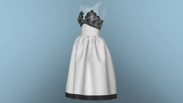 فستان أورجانزا رمادي