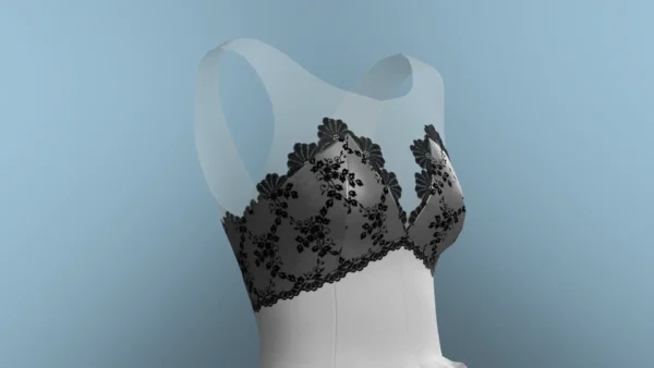 فستان أورجانزا رمادي