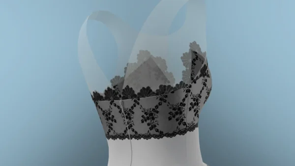 فستان أورجانزا رمادي