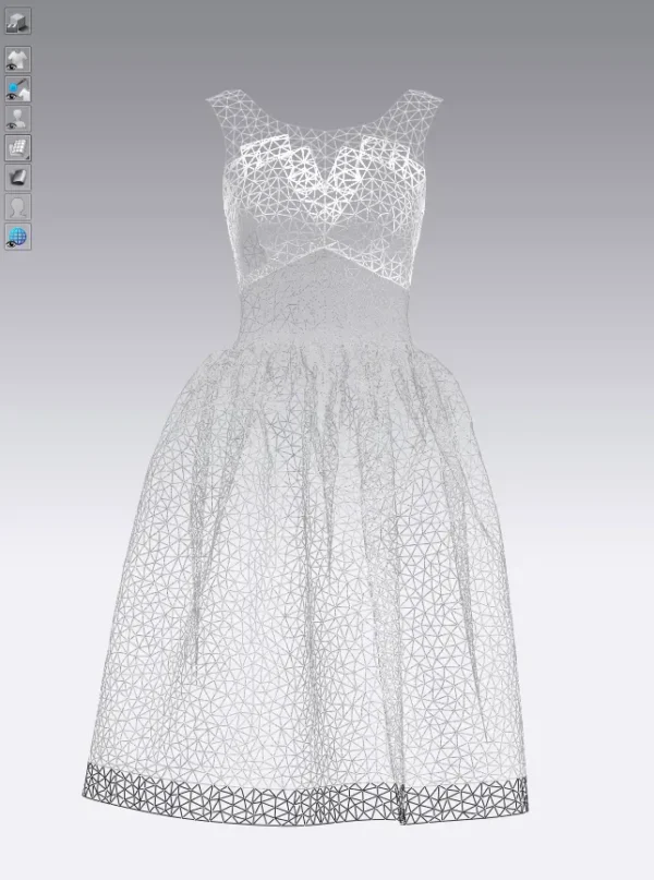 فستان أورجانزا رمادي