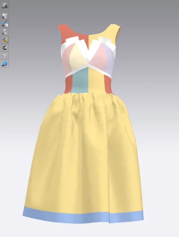 فستان أورجانزا رمادي