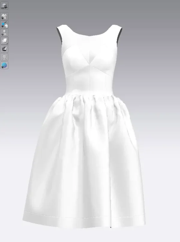 فستان أورجانزا رمادي