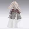 Layered dress with an Arabic Sadu print_Custom_View_21 فستان متعدد الطبقات بطبعة سدو عربي