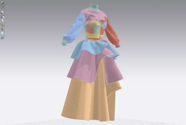 Layered dress with an Arabic Sadu print_Custom_View_29 فستان متعدد الطبقات بطبعة سدو عربي