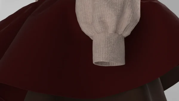 Layered dress with an Arabic Sadu print_Custom_View_8 فستان متعدد الطبقات بطبعة سدو عربي