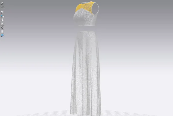 Pants and white blouse with an open belly with an Arabic Sadu print_Custom_View_10 بنطال وبلوزة بيضاء مع طباعة سدو