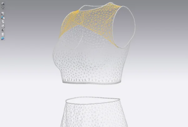 Pants and white blouse with an open belly with an Arabic Sadu print_Custom_View_13 بنطال وبلوزة بيضاء مع طباعة سدو