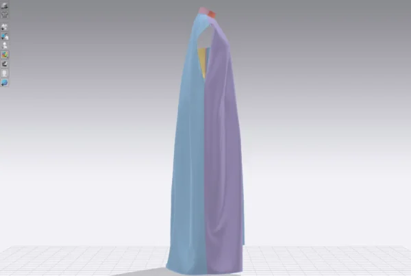 فستان نسائي أخضر مع وشاح بني