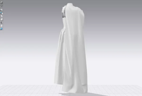 فستان نسائي أخضر مع وشاح بني