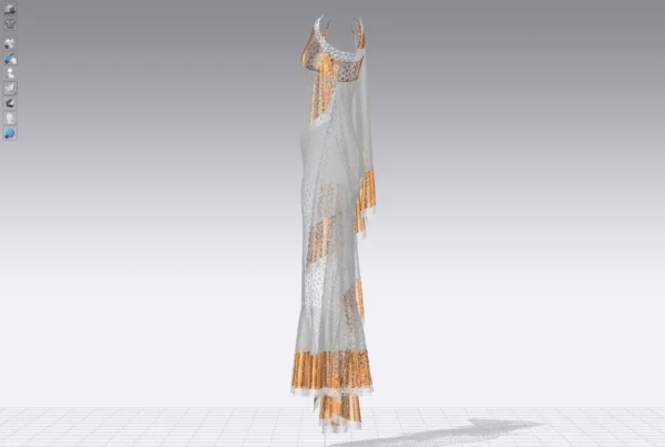 10 فستان أبيض مع ترتر نحاسي