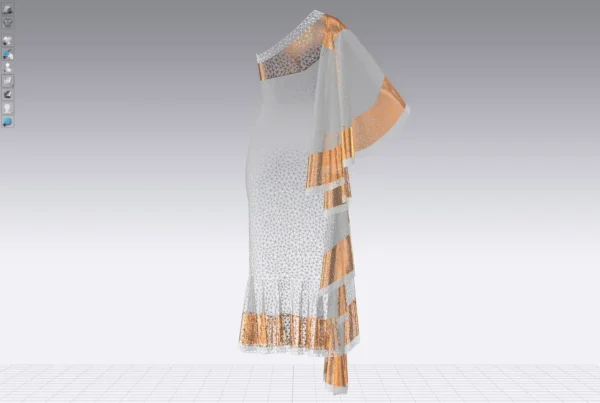 11 فستان أبيض مع ترتر نحاسي