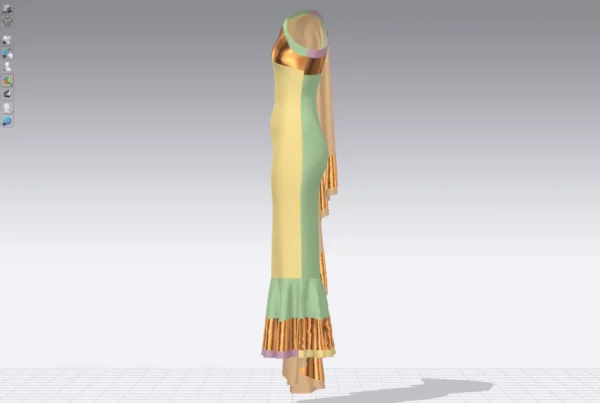 16 فستان أبيض مع ترتر نحاسي