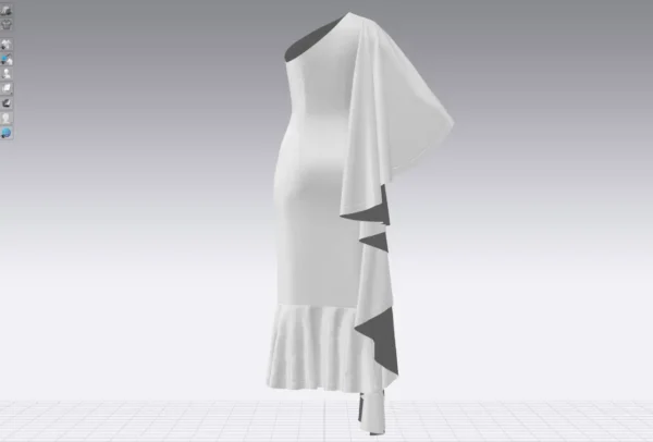 5 فستان أبيض مع ترتر نحاسي