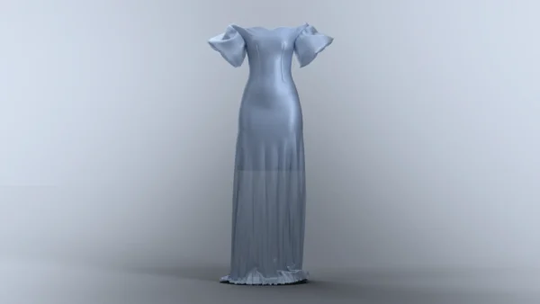 فستان سهرة أزرق سماوي