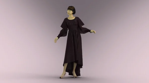 Burgundy Jeweled Evening Dress With Lace_11 فستان سهرة عنابي مرصع بالجواهر مع دانتيل