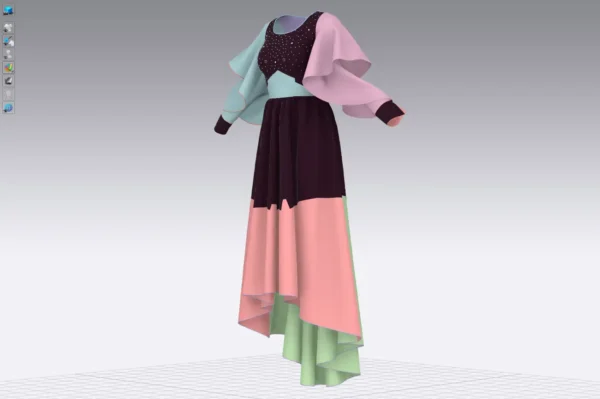 Burgundy Jeweled Evening Dress With Lace_21 فستان سهرة عنابي مرصع بالجواهر مع دانتيل