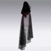 Burgundy Jeweled Evening Dress With Lace_26 فستان سهرة عنابي مرصع بالجواهر مع دانتيل