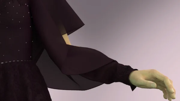 Burgundy Jeweled Evening Dress With Lace_7 فستان سهرة عنابي مرصع بالجواهر مع دانتيل